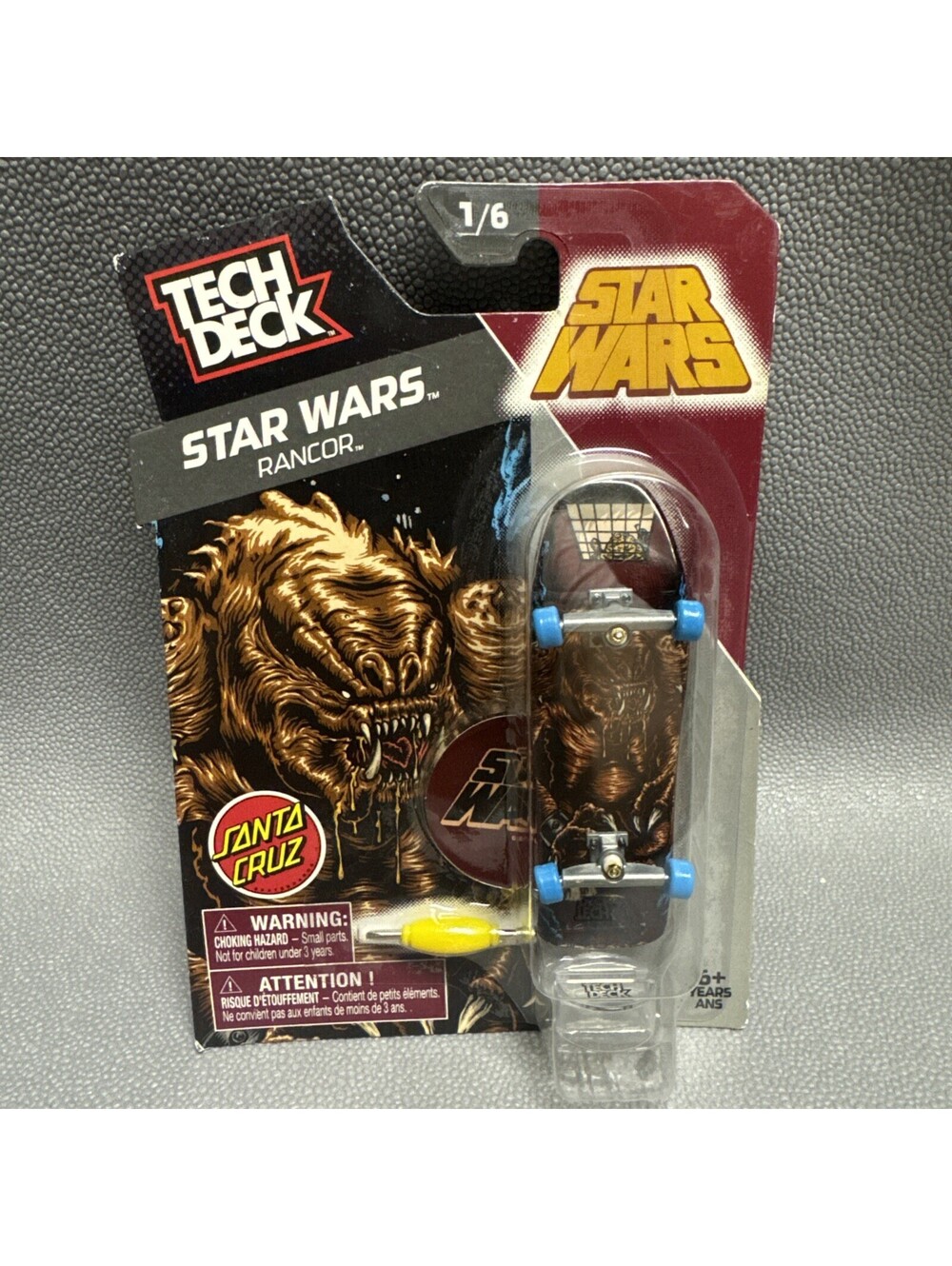 Tech Deck Star Wars Santa Cruz Rancor Monster 1/6 Rare HTF 2015 New On Card